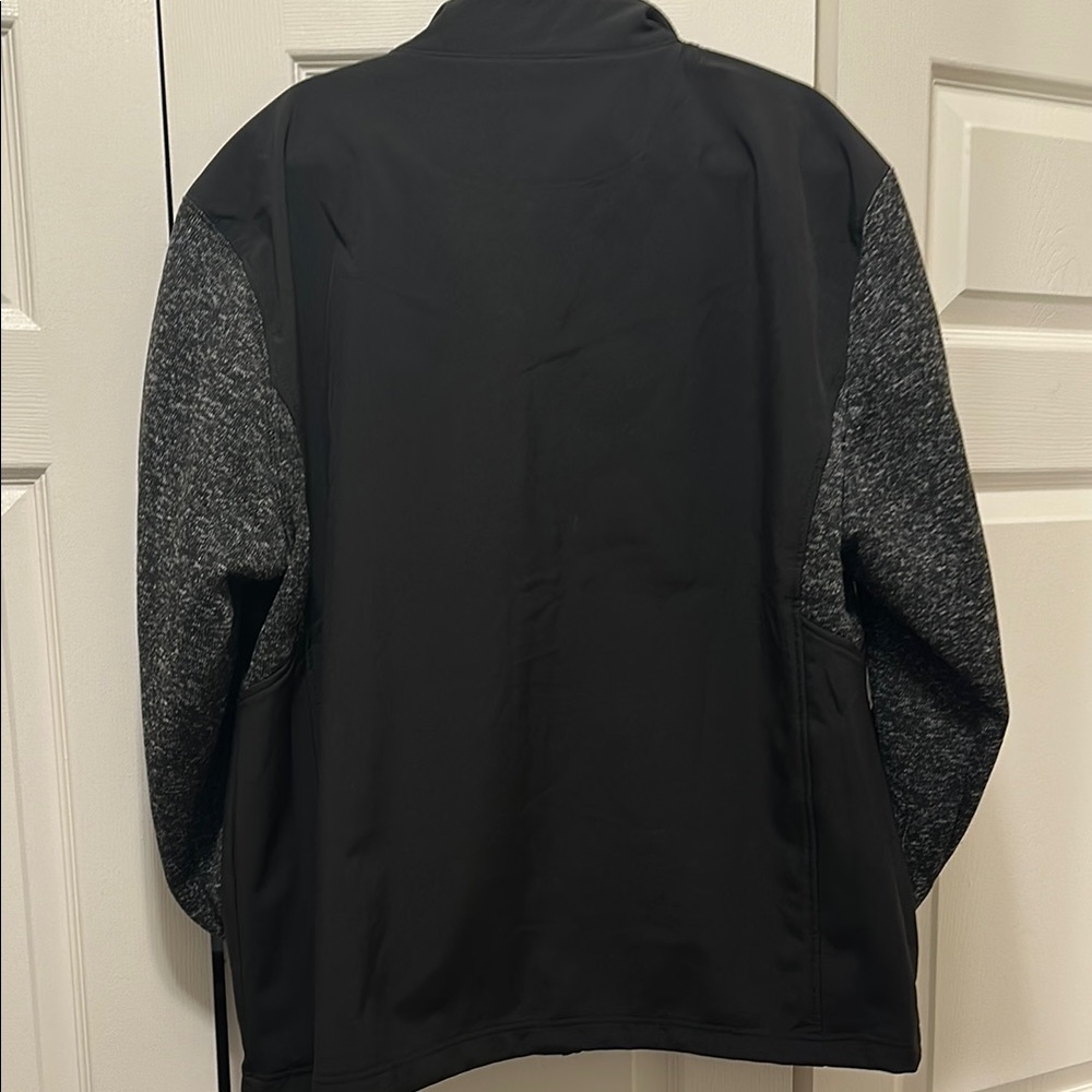 MENS Jacket VANTAGE Black & Gray GEORGE MASON Zip Pockets Chin Guard SZ XXL - Picture 8 of 10
